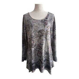 Astrologie Boho Paisley Floral Tunic - Flared Hem, Artistic Print (2475-15)